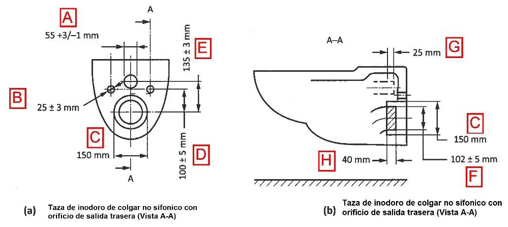 Inodoro mientras descarga la orina con agua un chorro de agua en la taza  del inodoro